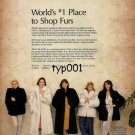 JINDO FURS - 1986 - WORLD'S #1 PLACE TO SHOP FURS PRINT AD