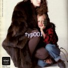 TABAK FURS - 1986 - ITALIAN FURS BLUE FOX EBONY COLOR SAGA SCANDINAVIA PRINT AD