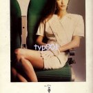 TRUSSARDI - 1988 - A PLANE A WOMAN ALL DRESSED BY SAME STYLIST ALITALIA PRINT AD
