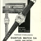 DIANTUS - 1968 - FABRIQUE D'HORLOGERIE DIANTUS WATCH VINTAGE PRINT AD