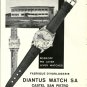 DIANTUS - 1968 - FABRIQUE D'HORLOGERIE DIANTUS WATCH VINTAGE PRINT AD