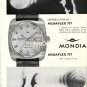 MONDIA - 1968 - ELASTICITY IN THE AIR AQUAFLEX 777 WATCH VINTAGE PRINT AD