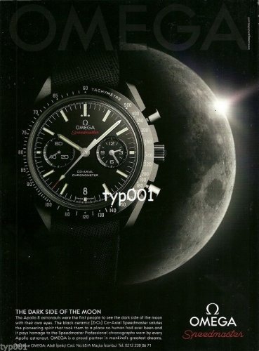OMEGA - 2014 - THE DARK SIDE OF THE MOON TURKISH  PRINT AD