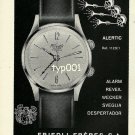 FRIEDLI FRERES SA - 1968 - ALERTIC ALARM WRISTWATCH VINTAGE PRINT AD