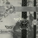 GSIGER GREDER FILS - 1968 - GG WATCH FACTORY VINTAGE PRINT AD