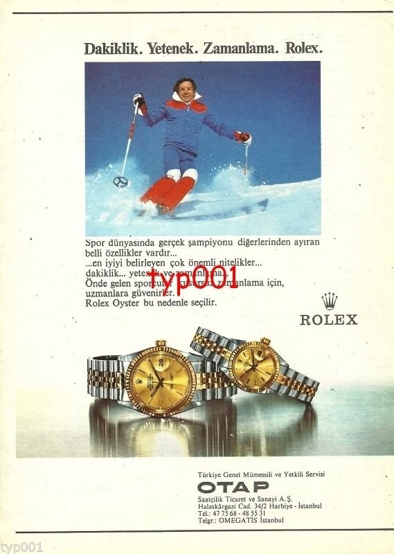 ROLEX - 1982 - PUNCTUALITY TALENT TIMING TURKISH PRINT AD