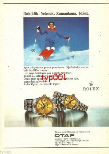 ROLEX - 1982 - PUNCTUALITY TALENT TIMING TURKISH PRINT AD