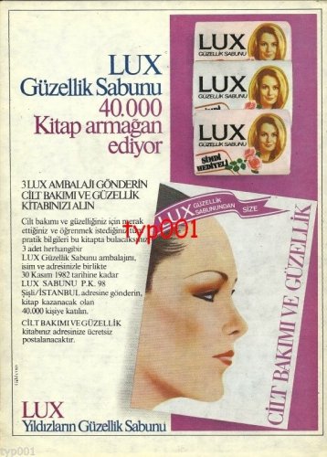 LUX- 1982 - BEAUTY BOOK GIFT CAMPAIGN TURKISH PRINT AD