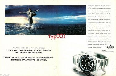ROLEX - 1998 - COMEX DEEP SEA DIVER THEO MAVROSTOMOS - SEA DWELLER PRINT AD