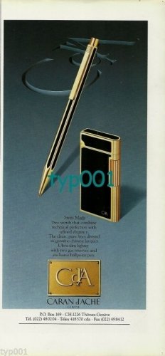 CARAN D'ACHE - 1988 - SWISS MADE PRINT AD