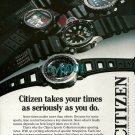 CITIZEN - 1988 - TAKES YOUR TIME AS SERIOUSLY AS YOU DO PRINT AD