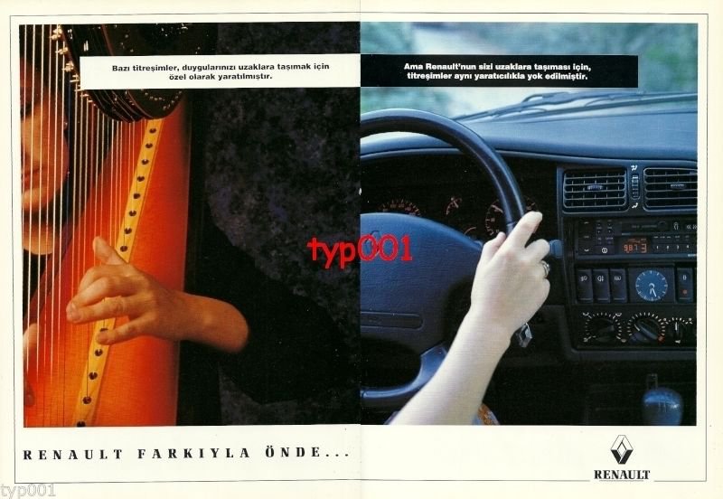 RENAULT - 1995 SOME VIBRATIONS CARRY YOUR FEELINGS FAR AWAY TURKISH PRINT AD