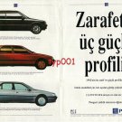PEUGEOT - 1992 - 205 405 605 THREE STRONG PROFILES OF ELEGANCE TURKISH PRINT AD