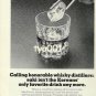 KOREAN AIRLINES - 1976 - CALLING HONORABLE WHISKY DISTILLERS PRINT AD