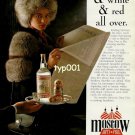 MOSCOW DUTY FREE - 1992 - LADY IN FUR HAT & COAT SERVED STOLINCHNAYA PRINT AD