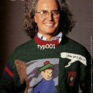 BENETTON - 1986 - LUCIANO BENETTON MODELLING HIS TINTIN SWEATER PRINT AD