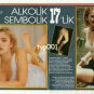 DREW BARRYMORE - 1992 - 17 YEARS OLD ALCHOLIC AND SYMBOLIC TURKISH PRINT ARTICLE