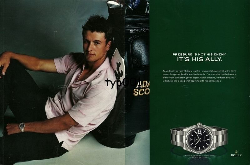 adam scott rolex
