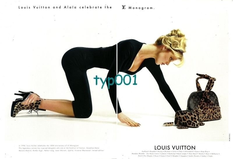 LOUIS VUITTON - 1996 - 100. ANNIVERSARY LV ALAIA CELEBRATE LV MONOGRAM PRINT AD