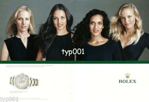 ROLEX - 2013 - TENNIS STARS PHILLIPS, IVANOVIC, SHANKAR, WOZNIACKI PRINT AD