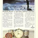 ROLEX - 1987 - REINOLD MESSNER AND HIS ROLEX SUCCEED IMPOSSIBLE TURKISH PRINT AD