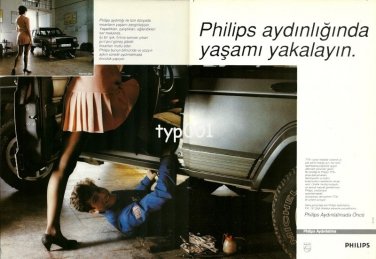 PHILIPS - 1991 - CATCH LIFE IN THE LIGHT OF PHILIPS UPSKIRT TURKISH PRINT AD