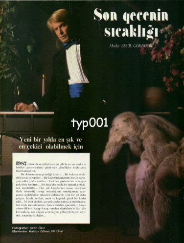 PAK K&Atilde;�RK FURS - VAKKO - BEYMEN - 1987 - FURS & SUITS SIX PAGE TURKISH ADVERTORIAL