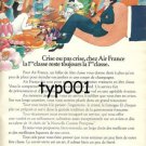 AIR FRANCE - 1974 FRENCH PRINT AD - CRISIS OR NO CRISIS FIRST CLASS - BLACHON