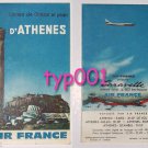 AIR FRANCE - 1950'S MAP OF GREECE AND ATHENS
