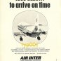 AIR INTER - 1973 - LESS TIME TO ARRIVE ON TIME PRINT AD & SNPE COMPOSITES AD