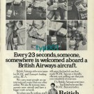BOAC - BEA - BRITISH AIRWAYS - 1974 -  EVERY 23 SECONDS SOMEONE PRINT AD