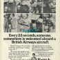 BOAC - BEA - BRITISH AIRWAYS - 1974 -  EVERY 23 SECONDS SOMEONE PRINT AD