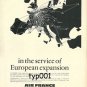 AIR FRANCE - 1973 - EUROPEAN EXPANSION PRINT AD - ROUTE MAP