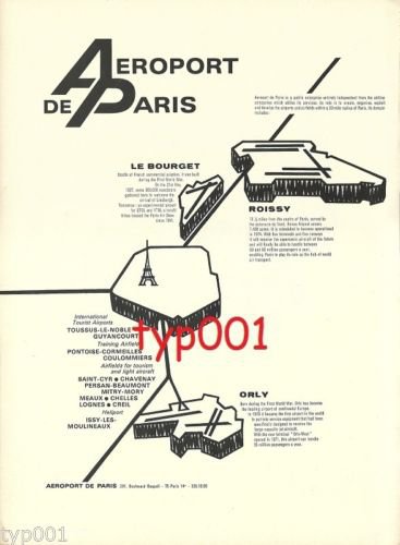 AEROPORT DE PARIS - 1972 - ROISSY, LE BOURGET, ORLY - VARIAN MAGNETRON PRINT ADS