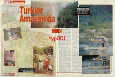 CAMEL TROPHY - 1992- TURKISH TEAM AT THE '92 GUYANA CAMEL TROPHY PRINT ARTICLE