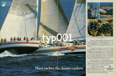 ROLEX - 1985 - MAXI YACHTS THE CLASSICS ENDURE PRINT AD