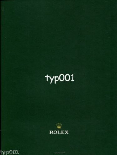 ROLEX - 2004 - THOSE WHO SEE US IN AN ENTIRELY NEW LIGHT -12 PAGES SEXY PRINT AD