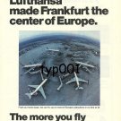 LUFTHANSA - 1975 - FRANKFURT THE CENTER OF EUROPE PRINT AD