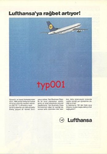 LUFTHANSA - 1987 - INCREASING DEMAND - RA&Auml;�BET ARTIYOR! TURKISH PRINT AD
