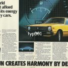 DATSUN NISSAN - 1980 - CAN'T AFFORD TO WASTE ENERGY ON THIRSTY CARS PRINT AD