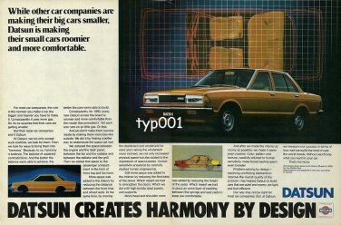 DATSUN NISSAN - 1980 - OTHERS MAKE BIG CARS SMALLER PRINT AD
