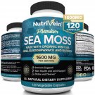 Nutrivein Organic Sea Moss 1600mg, 120 Capsules - Keto Detox, Gut, Joint Support