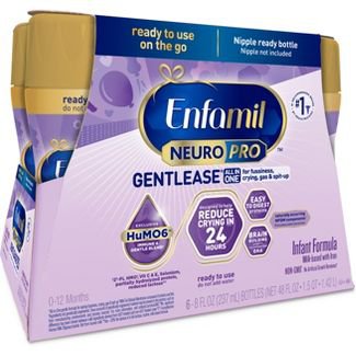 Enfamil Gentlease Ready to Use Bottles - 8 fl oz Each/6ct, (2 Pack)