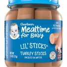 Gerber Mealtime for Baby Lil’ Stick, Turkey Sticks, Packed in Water, (Pack of 10 Jars)