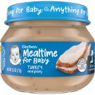 Gerber 2nd Foods Baby Food, Turkey and Gravy, 2.5 oz glass jar (Pack of 10)