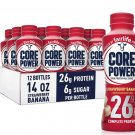 Core Power by Fairlife High Protein, 26g Protein, 14 oz (Pack of 12) (Strawberry Banana)