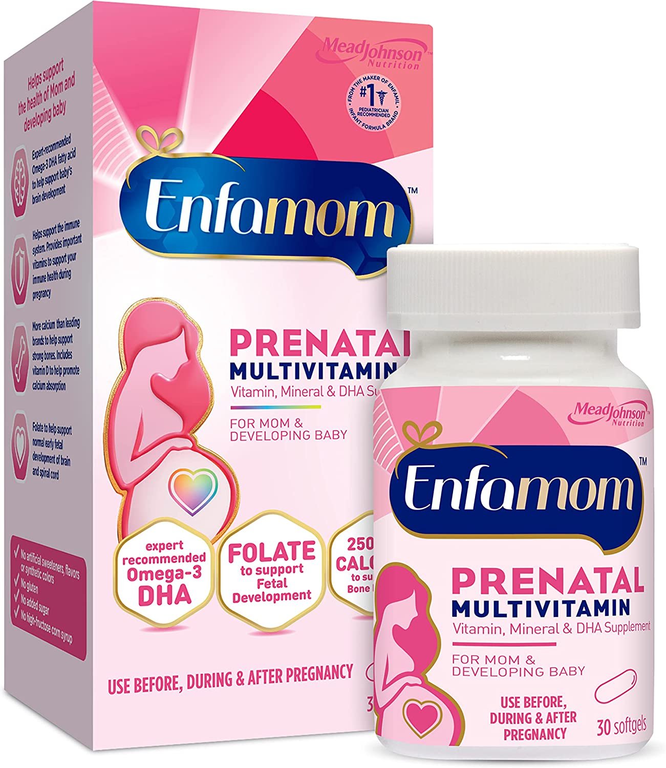 Enfamil Enfamom Prenatal Vitamin & Mineral, Supplement, 30 softgels (1 month supply)