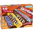 M&M'S, SNICKERS, 3 MUSKETEERS, SKITTLES & STARBURST Variety Mix, 30-Count Box