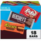 REESE'S, HERSHEY'S and KIT KAT Milk Chocolate Assortment Full Size, 27.3 oz (18 Count)