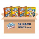 Quaker Cap'n Crunch Treat Bars, 2 Flavor Variety Pack, 0.84 Oz, 32 Count